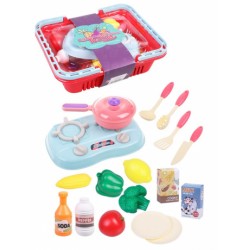 Игр. наб. Продукты, в компл. предм. 19 шт., плита, корзинка																				